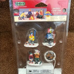 Lemax Village Collection Skiers Campfire Scene